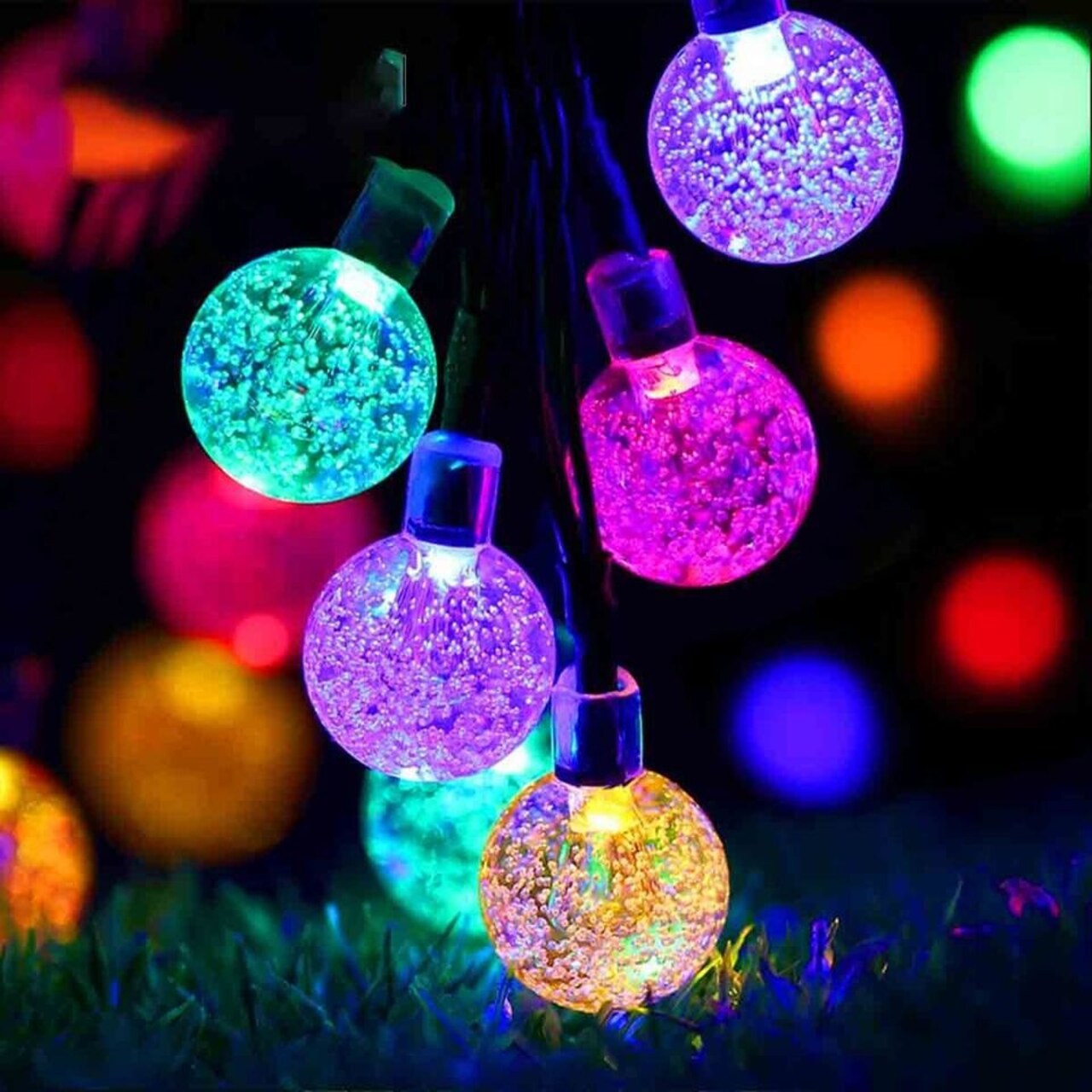 23Ft 50 LED Outdoor Solar Powered String Lights for Patio Yard Porch Party Decor